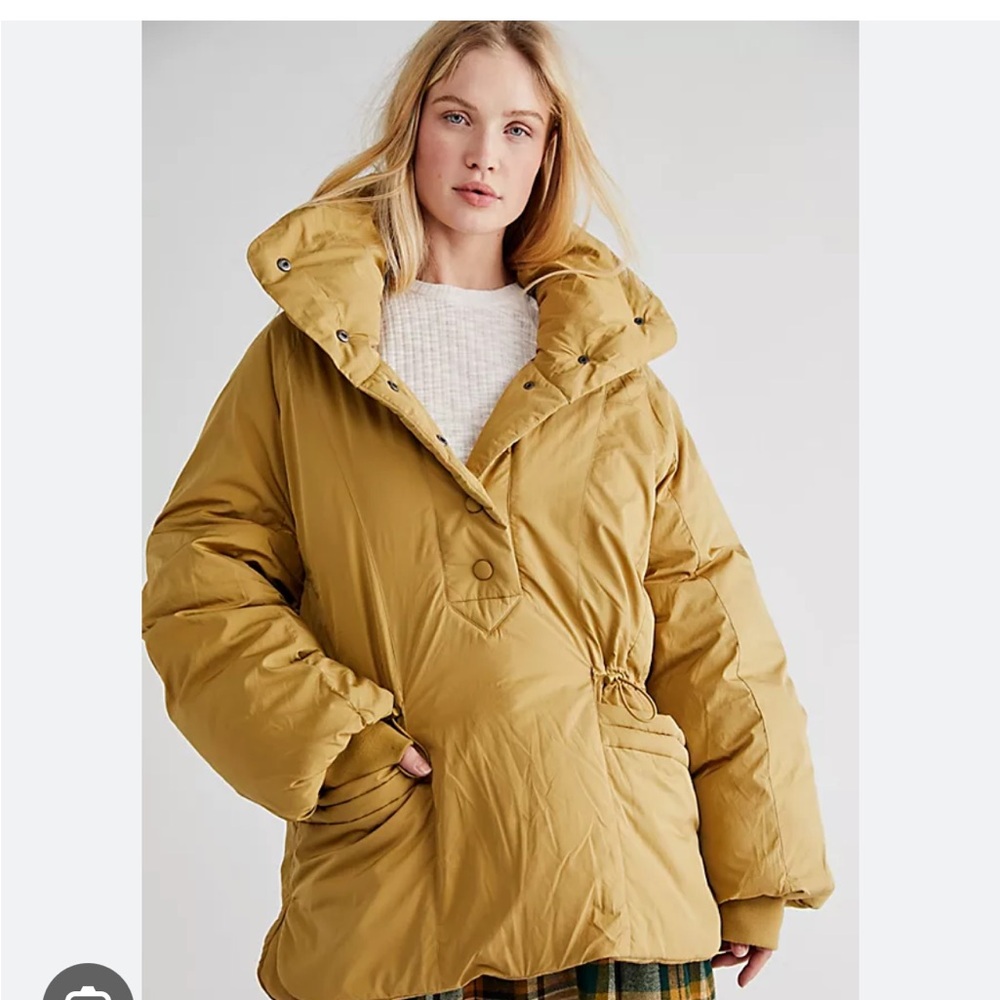 New With Tags -We The Free Golden Puffer Jacket - Picture 2 of 13